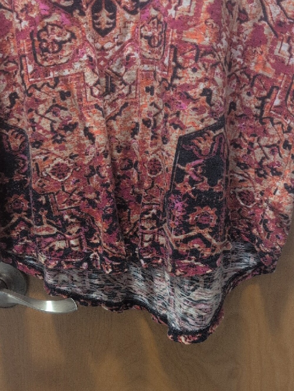 Lucky Brand Pink Multi Short Sleeve Scoop Neck Top Lucky Brand XL - Picture 6 of 7